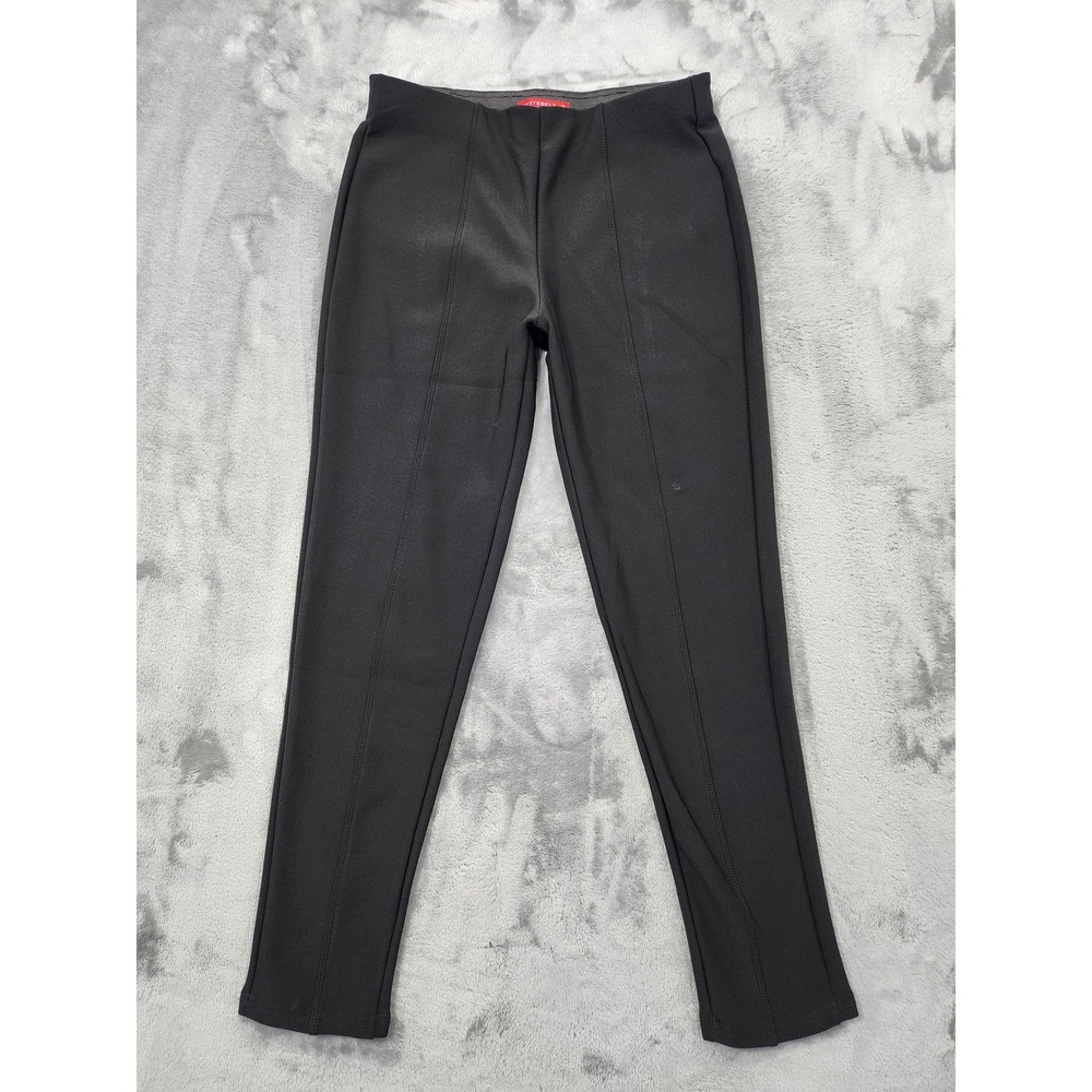 Butterfly Maze Collection Pants Womens M Black High Rise Front Seam Skinny Ankle